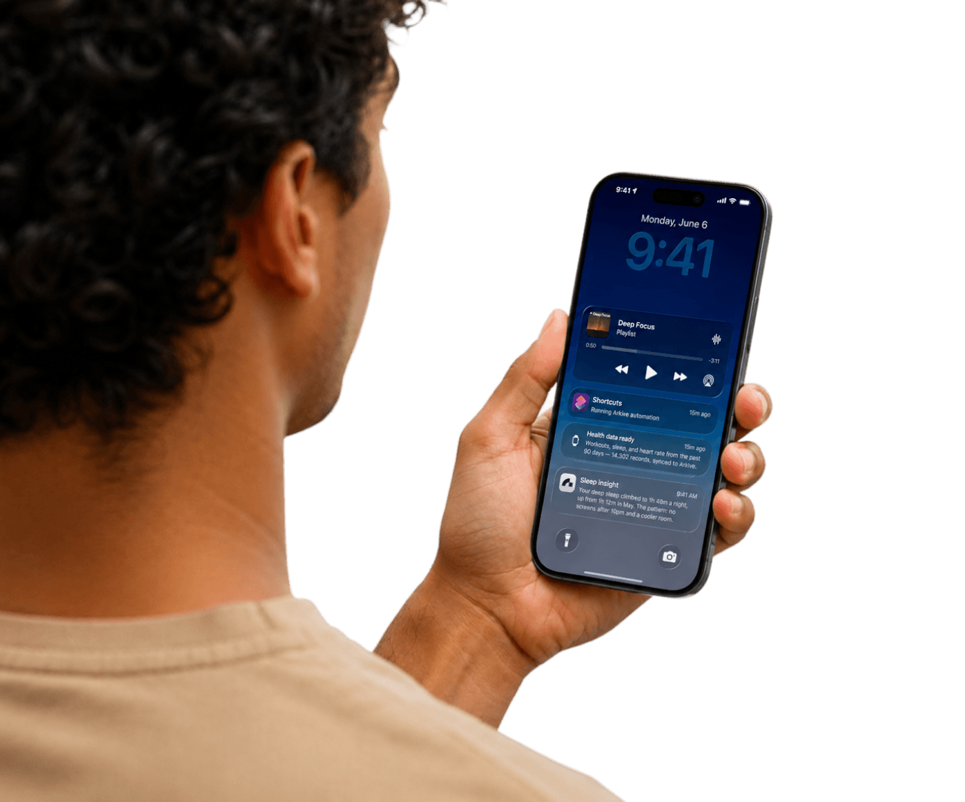 Person holding phone with Arkive app